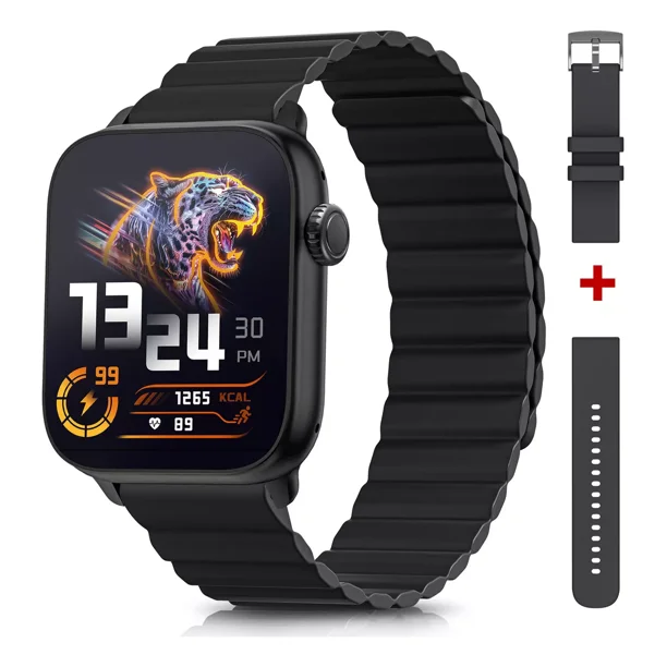 Reloj inteligente Dekelife impermeable IP68, 1,83", Bluetooth, monitor de frecuencia cardíaca y presión arterial, rastreador de sueño y más de 120 modos deportivos. Ideal como regalo.