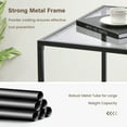 thumbnail image 4 of Spaco Modern 2-Tier Square Glass Coffee Table with Mesh Shelf-Gray, Modern Coffee Table for Living Room Office Reception, 4 of 7