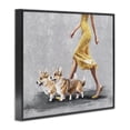 thumbnail image 3 of Stupell Industries Art Deco Chic Woman with Corgis Black Framed Giclee Art, 14 x 11, by Svetlana Aleynikova, 3 of 8