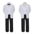 thumbnail image 2 of 6pc Baby Toddler Boy Teen Formal Black & White Suit Set Satin  Bow tie Sm-20, 2 of 4