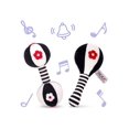 thumbnail image 1 of 2pcs Black & White Soft Baby Rattle, High Contrast Pp Sand Ball & Dumbbell Shape, 0-3 Months Newborn Toy, 0-6 Months Baby Toy, 0 3 6 12 Months Baby To, 1 of 5