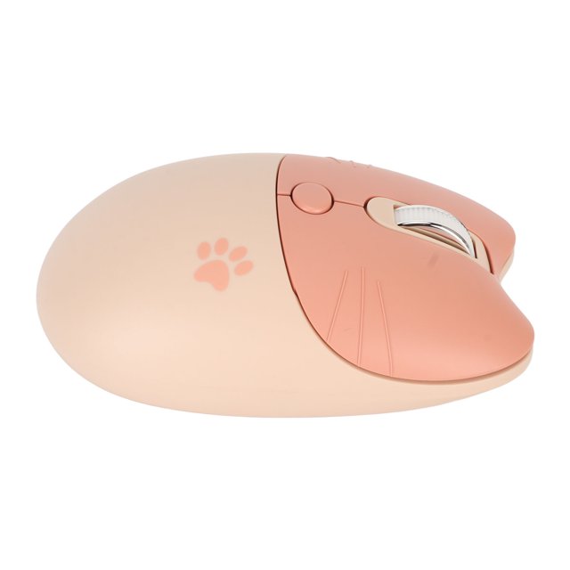 Souris Sans Fil Chat Mignon 2.4G 3 Niveaux DPI Silencieuse Compatible pour Ordinateur Portable, Mignon