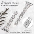 thumbnail image 4 of Compatible con Apple Watch Band Butterfly 38 mm, 40 mm, 41 mm, pulsera de diamantes brillantes para iWatch Band para mujer (plata), 4 of 5