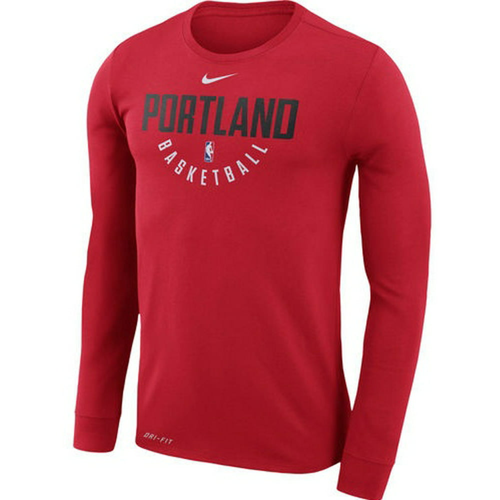 Nike - Portland Trail Blazers Nike Practice Long Sleeve Performance T ...