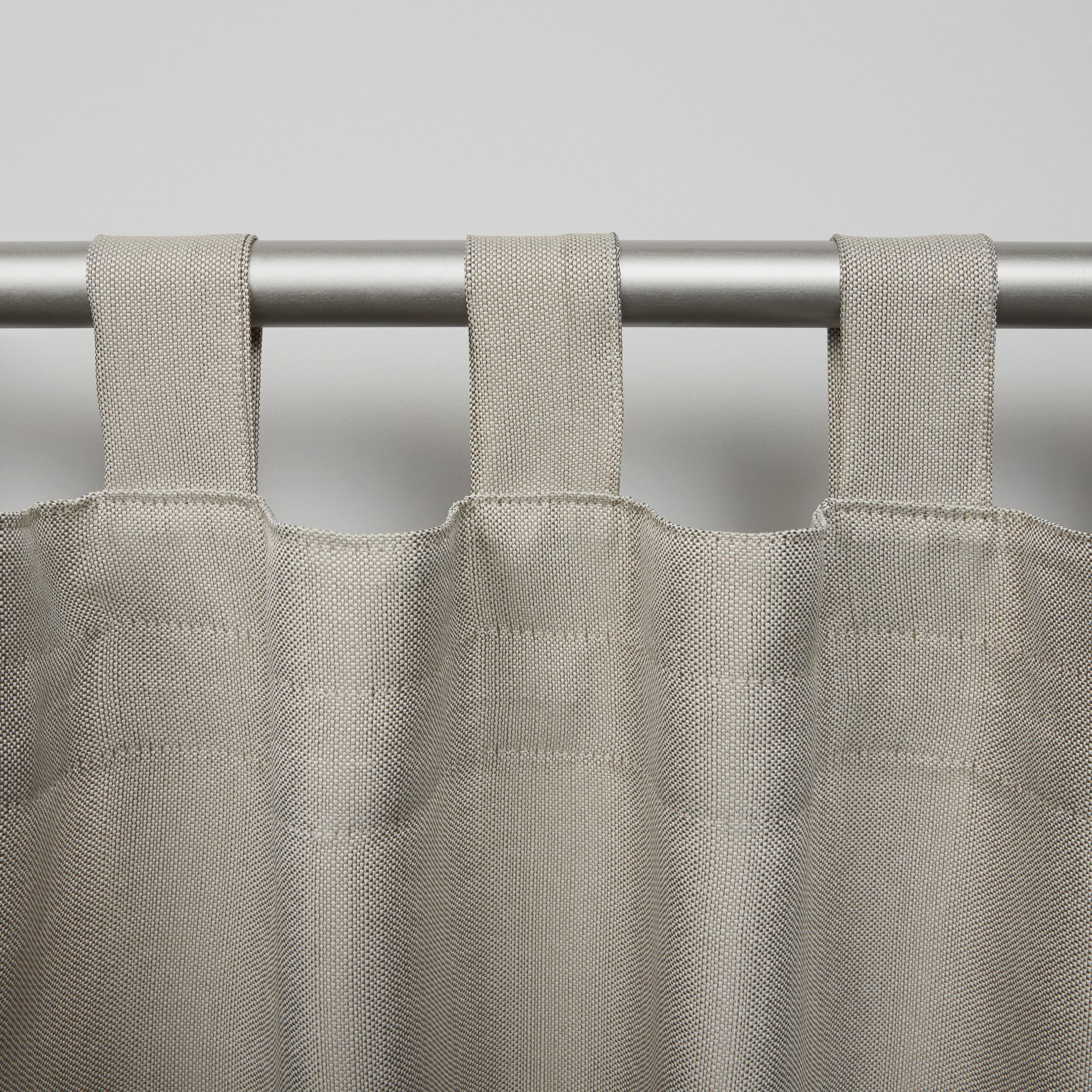 Exclusive Home Curtains Biscayne Indoor/Outdoor Two Tone Textured Tab Top Curtain Panels, 54"x84", Sand, Set of 2