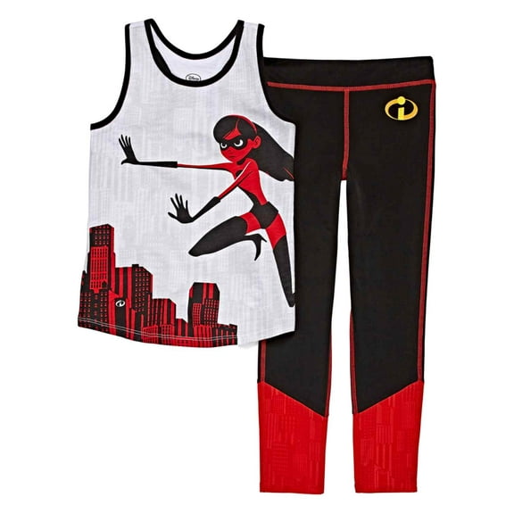 Disney Incredibles Outfit Toddler & Girls Violet Tank Top & Leggings Set 5-6