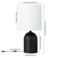 thumbnail image 6 of Evelyn&Zoe Talbot 13.25" Tall Mini Lamp with Fabric Shade, Blackened Bronze/White, 6 of 9