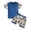 Blue, variant on Otqutp Toddler Boys Girls Short Sleeve Fashion Baseball Prints T Shirt Tops Shorts Outfits Shorts Clothes Set 2 Piece Summer Casual Stretch Outfit(Blue,18-24 Months)