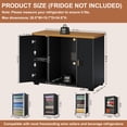 thumbnail image 3 of Coffee Bar Cabinet with Fridge Space, Mini Fridge Cabinet with Storage & Power Outlet, Buffet Sideboard for Home & Office, 3 of 9