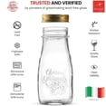 thumbnail image 4 of Bormioli Rocco Quattro Stagioni Bottles (Set of 6) - 13.5 Oz. Clear Glass with Twist Lids for Food Preserving, Beverage Serving, Homemade Gifts, Sauces & Infused Drinks - Airtight, Made in Italy, 4 of 9