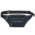 thumbnail image 1 of Riñonera grande para mujer, bandolera de talla grande con bolsillos con cremallera, bolsa con cinturón para caminar, senderismo y viaje a la moda para hombres, 1 of 7