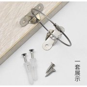 OUNONA 6 Sets Furniture Safety Straps for Wall Mount Anti Tip Anchors Made of Cold Rolled Steel Silver