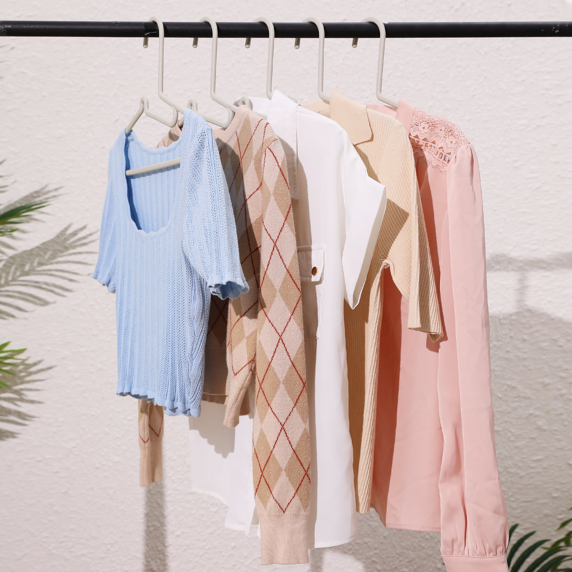 Unique Bargains Pants Hangers Clothes Hangers for Closet Organization 10 Pcs Light Gray