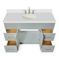 thumbnail image 6 of Ariel Hamlet 55 In. Oval Sink Vanity With White Quartz Countertop In Grey, 6 of 10
