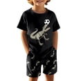 thumbnail image 3 of WELOIJEVBE Boys 2 Piece Set Casual Child Boys Spring Summer Short Sleeve T-Shirt and Shorts Size Boys Clothes 6-7 Years, 3 of 3