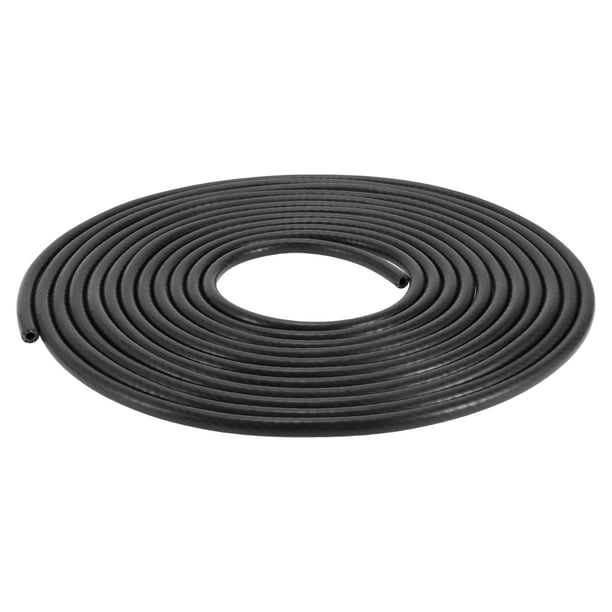 Manguera de vacío de silicona Unique Bargains Línea de vacío automotriz de alta temperatura 33Ft 1/4" 6mm ID 3mm Grosor 1 Pc Negro 130PSI Presión máxima