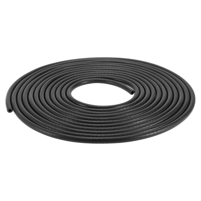 Manguera de vacío de silicona Unique Bargains Línea de vacío automotriz de alta temperatura 33Ft 1/4" 6mm ID 3mm Grosor 1 Pc Negro 130PSI Presión máxima
