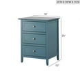 thumbnail image 4 of Noble House 3-Drawer Accent Nightstand, Bedside Table with Durable Particle Board Frame, Teal Finish, 4 of 6