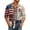 Sky Blue_001, variant on Domuza Fourth Of July Shirts for Men Usa Flag Print Casual Lapel Button-Up Long Sleeve T-Shirts Summer 2026 Trendy Comfortable Relaxed Fit Tops Dark Blue S