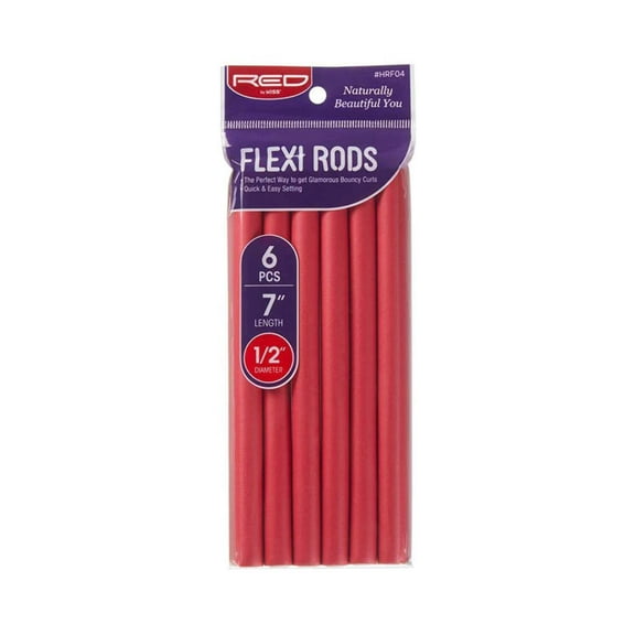 RED FLEXI RODS 7" 1/2" 6PCS PACK RED