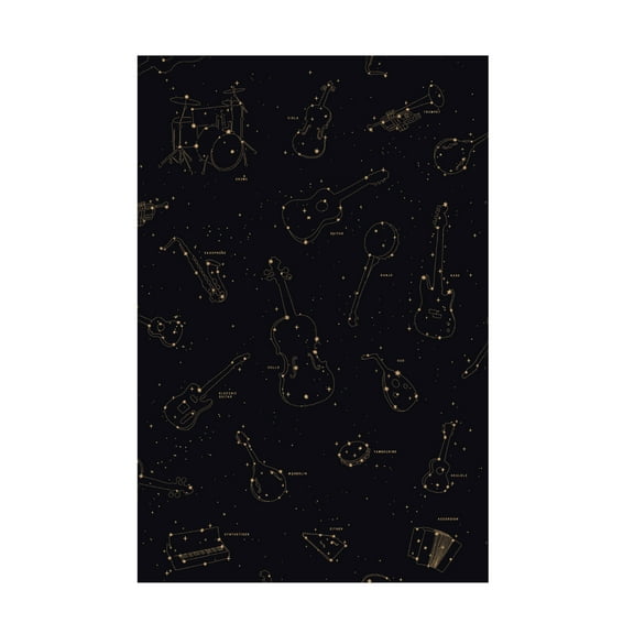 Trademark Fine Art Florent Bodart Heavens Music Canvas Wall Art