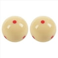 thumbnail image 1 of 2 Pcs 2,25 Pouces 57Mm 6 Balles de Queue de Billard à Points Rouges Pro Cup pour Entraînement de Billard, Snooker, Pratique, 2 x Billard, Blanc, 1 of 8