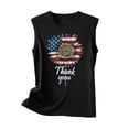 thumbnail image 3 of Graphic Tank Tops, Summer 2024 Sleeveless 4th of July Shirts Women Crew Neck Casual Flag Sunflower Print Tanks (S, Black 01), 3 of 4