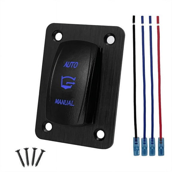 3Way Bilge Pump Rocker Switch Panel 4 Pin ON--(ON) SPDT Auto/Manual Momentary Switch for Marine Boat Yacht Waterproof