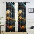 thumbnail image 5 of Elephant Flowers and Moon Butterflies Blackout Curtain Panels Drapes Privacy Assured with Light Filtering Curtains for Living room Bedroom Bathroom Window, 5 of 6