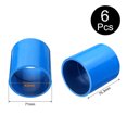 thumbnail image 2 of Uxcell 6 Pcs Pipe Fitting 2" Coupling Adapter Socket x Socket Blue, 2 of 6