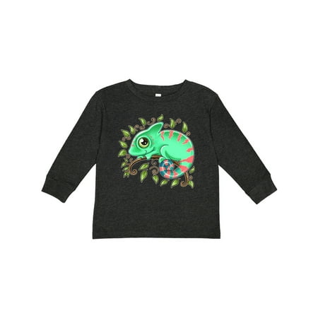 

Inktastic Tiny Cute Chameleon Gift Toddler Boy or Toddler Girl Long Sleeve T-Shirt