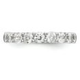 thumbnail image 4 of Solid 14K White Gold Nine Stone Diamond Wedding Band Ring Size 7 (.45 cttw.), 4 of 7