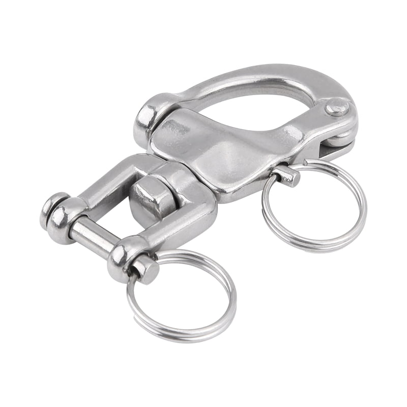 2x 32mm 304 Stainless Steel Snap Shackles Quick Release Swivel Bail Rigging 