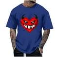 thumbnail image 1 of Blusas y camisas de manga corta y cuello redondo para hombre. Blusas/camisetas de manga corta con cuello redondo y estampado de Halloween para hombre. Blusa para hombre., 1 of 4