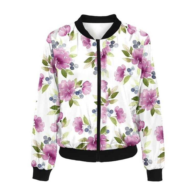 Womens Jackets Lightweight Trendy Women s Bomber Jacket Casual