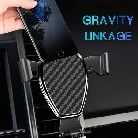 Gravity Car Phone Mount, EEEKit Hands Free Auto Lock Air Vent Cradle Auto Release Cell Phone Holder Compatible for iPhone Xs MAX X 8 7 6 Plus Samsung S10 S9 S8 S7 Note 9 8,