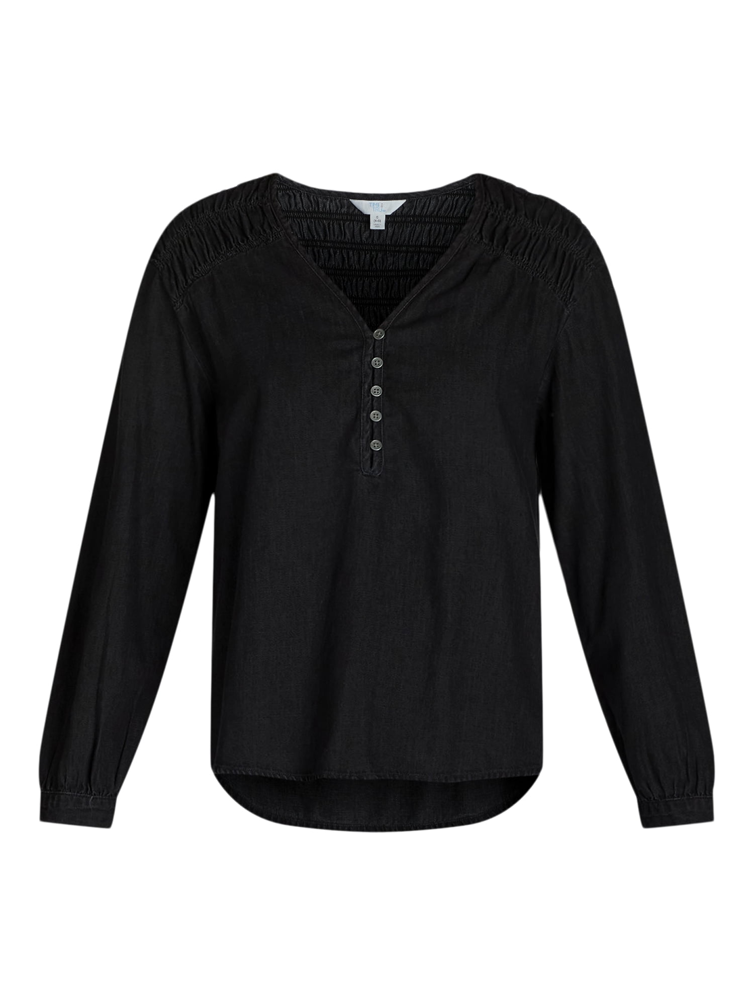 Time and Tru Women's Woven Relaxed Denim Top Size XS-XXXL