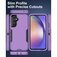 thumbnail image 6 of for Samsung Galaxy S23-FE Case, and Glass Screen Protector, Dust-Proof Port Cover, Full Body Silicone Rubber Covered, Non-Slip Drop-Proof Phone Case for S23 FE 5G(2023), Black/Purple, 6 of 17