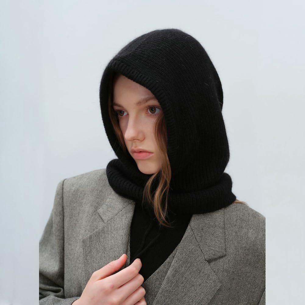 CoCoMangos Pull on Beanie Hats for Women Men with Scarf Womens Balaclava Trendy Winter Hats Cold-Proof Bonnet Knit Beanies for Guys