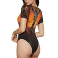 thumbnail image 2 of Balery Tree Hollow Meditating Giraffe Body de cuello redondo de manga corta para mujer Tops de manga corta Tops básicos-Small, 2 of 7