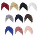 thumbnail image 4 of Minnieouse Turbante tejido nudo estilo étnico musulmán Hijab sombrero Donut cubierta diadema gorras Bonnet decoración del cabello para Sombreros azul real, 4 of 6