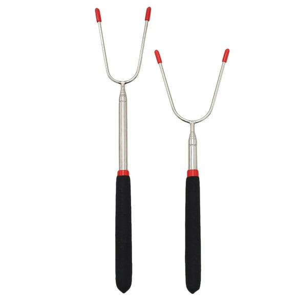 MasteelfCA 2 Pcs Bâtons de Rôtissage Bâtons de Barbecue Fourchette Télescopique de Barbecue Fournitures de Barbecue
