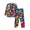 thumbnail image 2 of Bingfone Men'S Pajama Set 2 Piece Loungewear Pjs, Long Sleeve With Pajama Pants-Underwater Diving Animals, 2 of 9