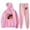Pink, variant on DD Osama Vintage Hoodie Jogger Pants Two Piece Set Sweatshirts+Sweatpants Women Men's Set