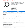 thumbnail image 2 of Right Door Seal - Compatible with 2001 - 2006 Chevy Silverado 2500 HD Extended Cab Pickup 2002 2003 2004 2005, 2 of 2