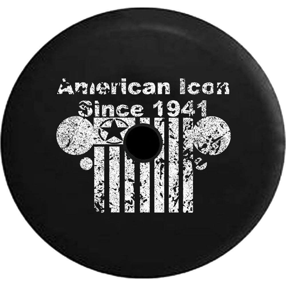 2018 2019 Wrangler JL American Icon Since 1941 Jeep Grill Freedom Flag Spare Tire Cover Jeep RV