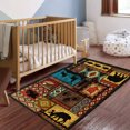thumbnail image 3 of FJPT Native American Animal Silhouette Patchwork Rug Soft Small Area Rugs Non Slip Indoor Floor Carpet for Living Room Bedroom Decor, 3 of 5