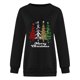 thumbnail image 3 of Suéter para mujer Gibobby Navidad de nieve Estampado O Cuello Rojoondo Ajuste Casual Manga larga (Negro, M), 3 of 4