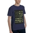 thumbnail image 2 of Bingfone American Flag Camo Men'S Loose Fit Short-Sleeve Pocket T-Shirt, 2 of 7