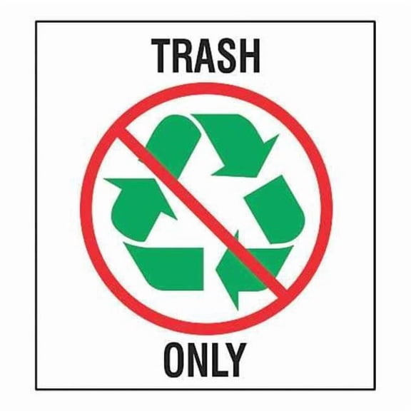 Brady Recycle Label,5 in x 5 in,Vinyl,PK5 20774FLS